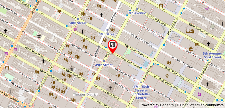 在地图上查看米開朗基羅紐約酒店