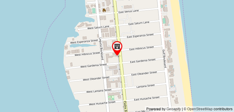 Bản đồ đến South Padre Island Inn
