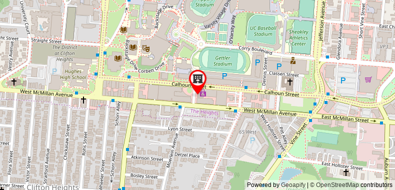 Bản đồ đến Fairfield Inn & Suites Cincinnati Uptown/University Area