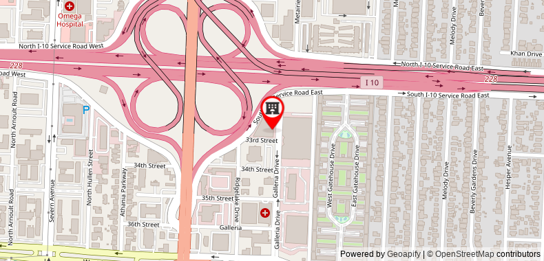 Sheraton Metairie - New Orleans Hotel on maps