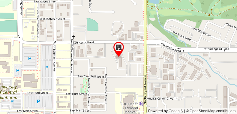 Bản đồ đến Khách sạn OYO Edmond - University of Central Oklahoma