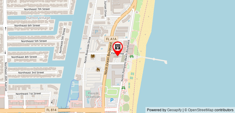 在地图上查看龐帕諾比奇碼頭希爾頓惠庭套房酒店
