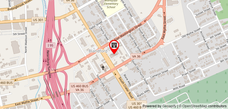 在地图上查看OYO維珍尼亞-李堡I-95 &東華盛頓街酒店