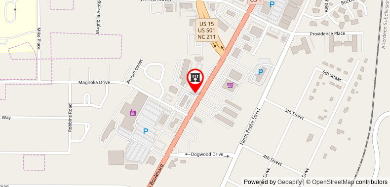 Quality Inn Pinehurst Area on maps