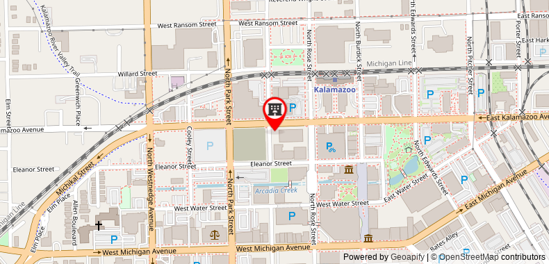 Bản đồ đến Home2 Suites by Hilton Kalamazoo Downtown