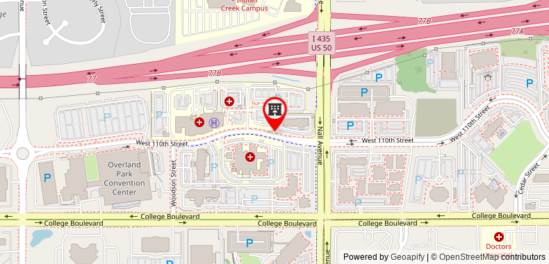 Holiday Inn Hotel & Suites Overland Park-Convention Center on maps