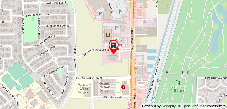 Holiday Inn Express and Suites Gilbert Mesa Gateway Airport on maps