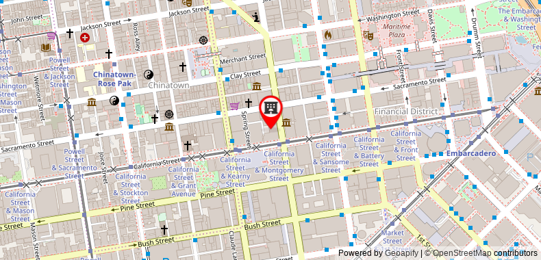 Bản đồ đến Khách sạn Omni San Francisco