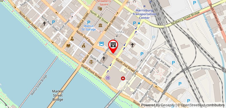 Bản đồ đến Khách sạn Crowne Plaza Harrisburg-Hershey