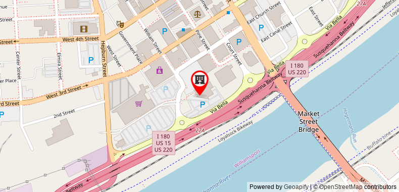 Hampton Inn Williamsport-Downtown on maps