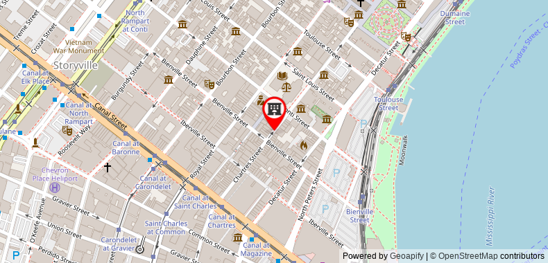 Bản đồ đến W New Orleans - French Quarter