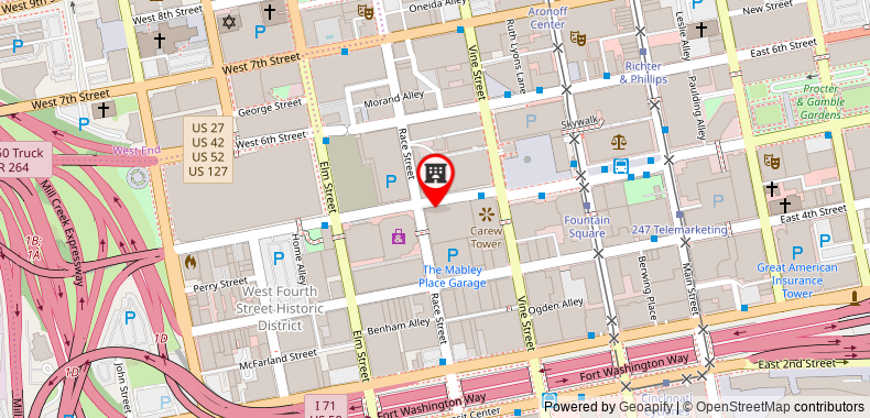 Bản đồ đến Khách sạn Hilton Netherland Plaza