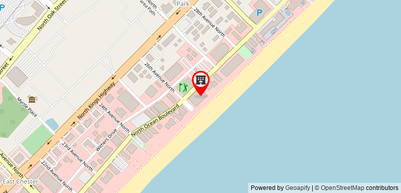 Bản đồ đến Hilton Grand Vacations Club Anderson Ocean Myrtle Beach