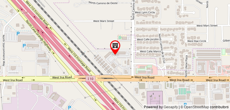 在地图上查看Motel 6 Tucson, AZ - North