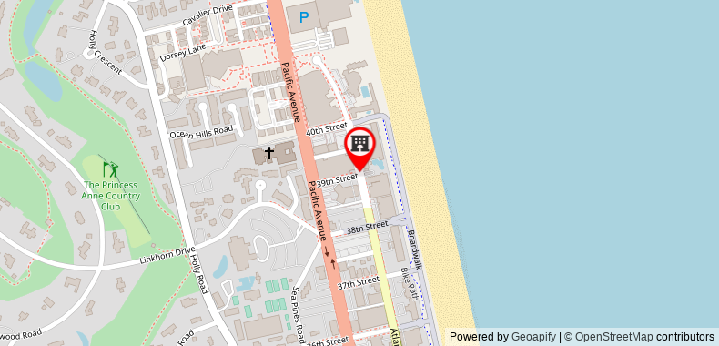 Bản đồ đến Khách sạn Holiday Inn & Suites North Beach