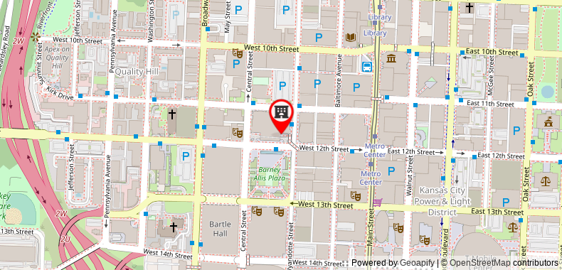 Bản đồ đến Khách sạn Indigo Kansas City Downtown