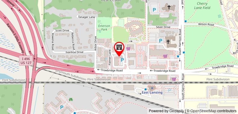 Bản đồ đến SpringHill Suites by Marriott East Lansing University Area