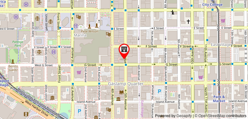USA Hostels San Diego on maps