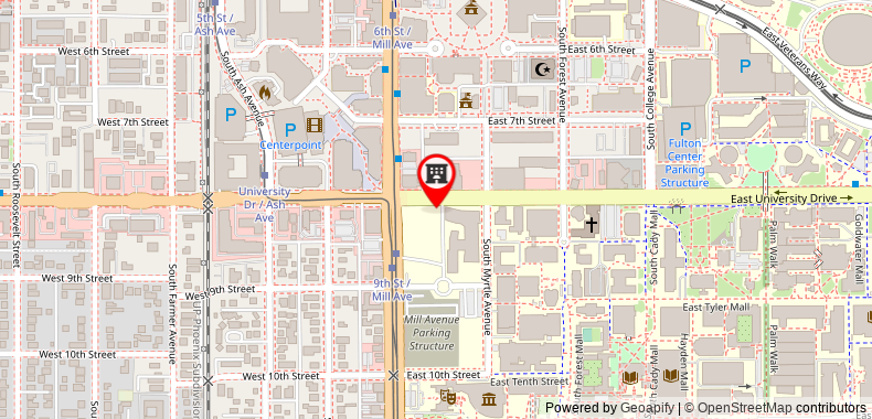Bản đồ đến Khách sạn Omni Tempe at ASU