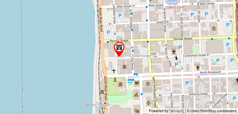 Bản đồ đến Khách sạn Indigo Baton Rouge Downtown