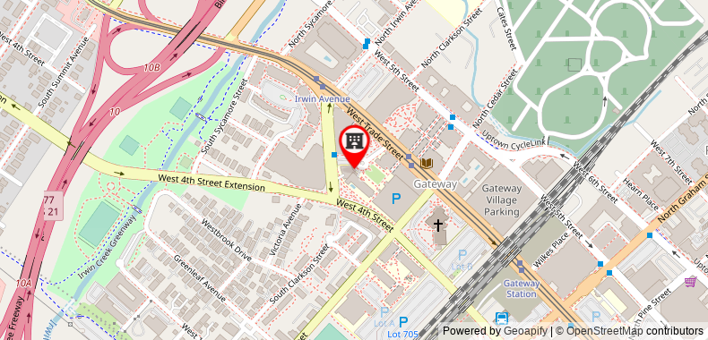 Bản đồ đến DoubleTree by Hilton Charlotte Gateway Village