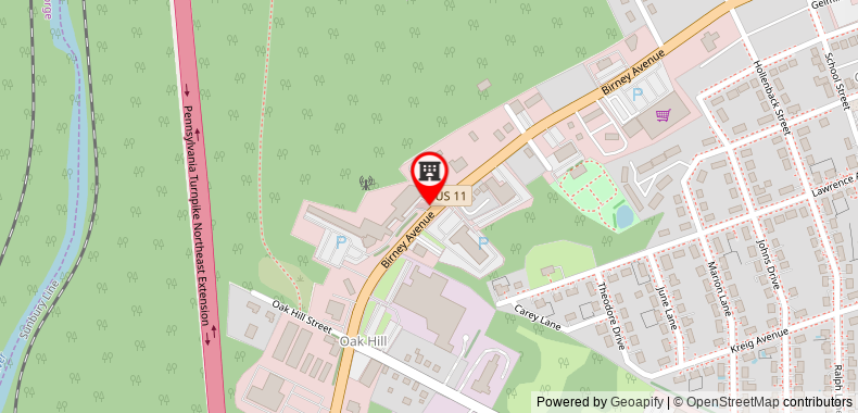 Rodeway Inn Moosic - Scranton on maps