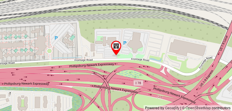 Bản đồ đến Khách sạn Ramada Plaza Newark Airport