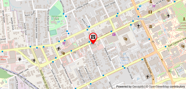Graduate Chapel Hill on maps