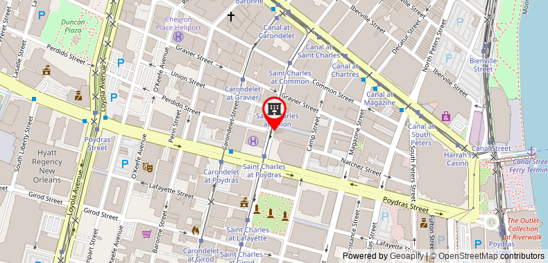 Bản đồ đến InterContinental New Orleans
