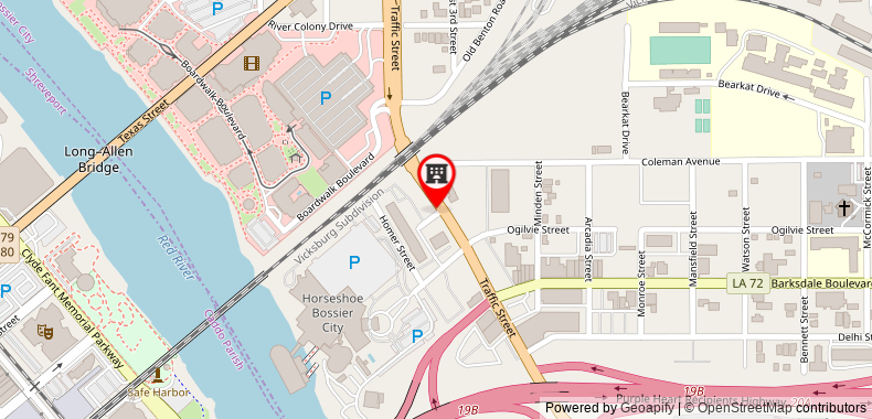 Bản đồ đến Residence Inn Shreveport-Bossier City/Downtown