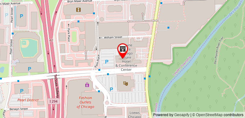 Bản đồ đến Khách sạn Crowne Plaza Chicago O'Hare & Conference Center