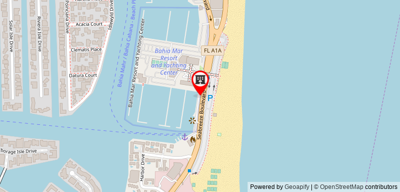 Bản đồ đến Khách sạn Bahia Mar Fort Lauderdale Beach a DoubleTree by Hilton
