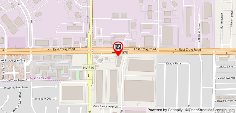 Bản đồ đến Comfort Inn & Suites Las Vegas - Nellis