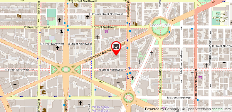 在地图上查看華盛頓特區總督酒店