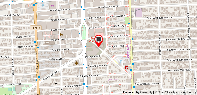 Loews Coral Gables Hotel on maps