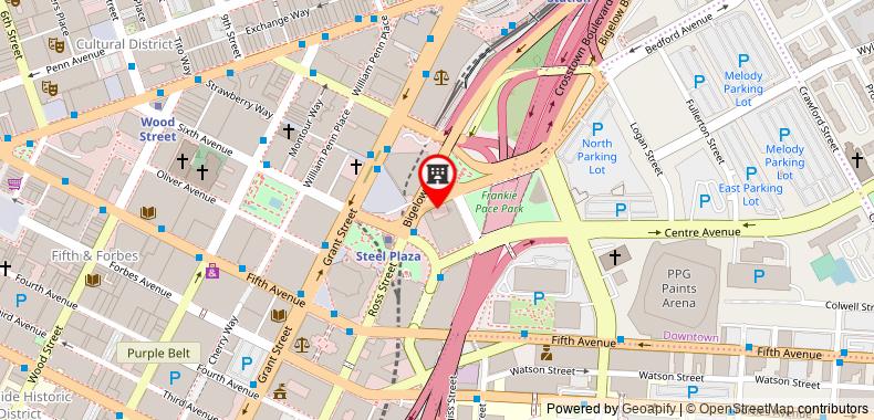 DoubleTree by Hilton Hotel & Suites Pittsburgh Downtown on maps