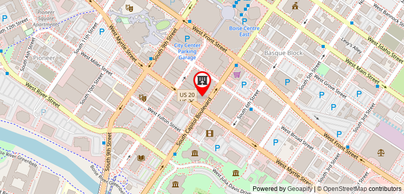 Hampton Inn & Suites Boise-Downtown on maps