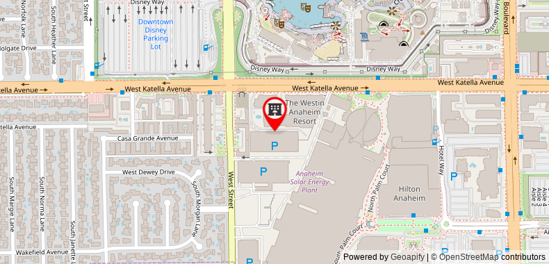 Bản đồ đến The Westin Anaheim Resort