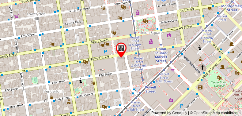 Bản đồ đến Khách sạn Nikko San Francisco