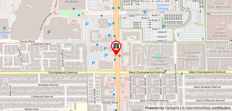 Bản đồ đến Doubletree Guest Suites Anaheim Resort Convention Center