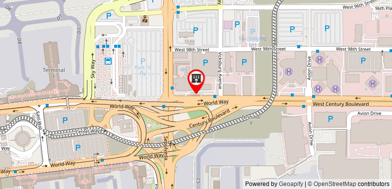 Bản đồ đến Hyatt Regency Los Angeles International Airport