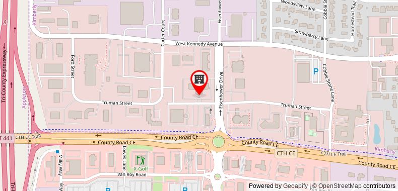Bản đồ đến Hilton Garden Inn Appleton/Kimberly