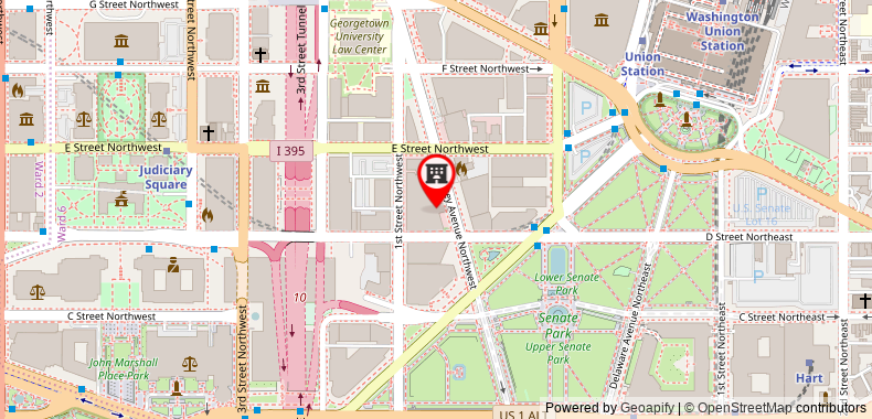 在地图上查看華盛頓國會山凱悅酒店