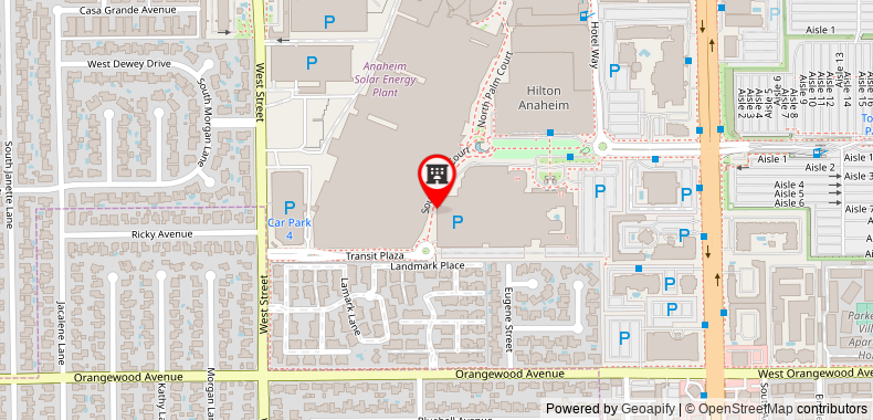 Hilton Anaheim Hotel on maps