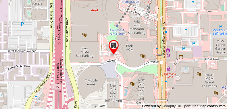 Park MGM Las Vegas on maps