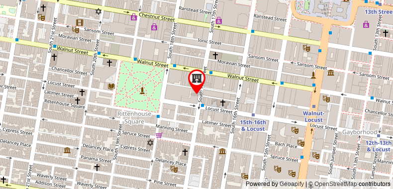 在地图上查看沃里克酒店-里滕豪斯廣場