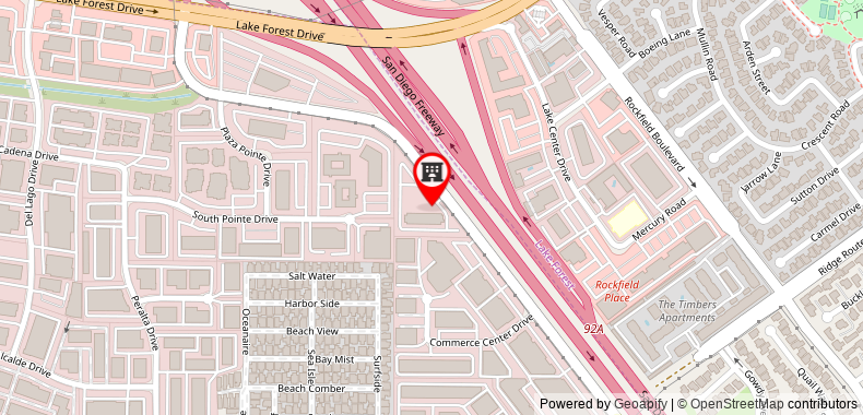 Sonesta Select Laguna Hills Irvine Spectrum on maps