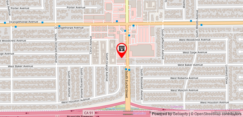 Bản đồ đến Travelodge by Wyndham Fullerton Near Anaheim