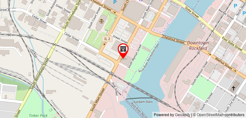Bản đồ đến Embassy Suites by Hilton Rockford Riverfront