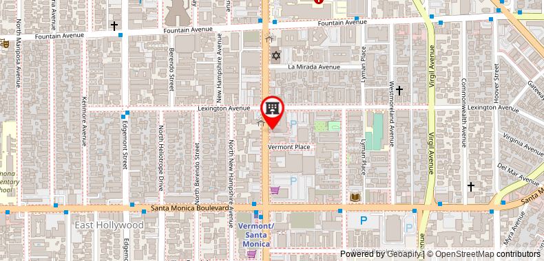 Bản đồ đến Khách sạn Hollywood - The of Hollywood Near Universal Studios